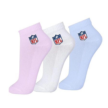 Meia Feminina Cano Curto NFL Color Pack 3 Pares