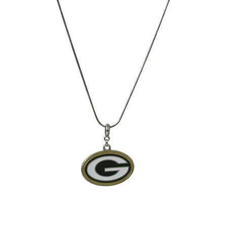 Colar Green Bay Packers NFL C/ Pingente Metálico