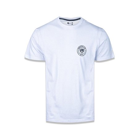 Camiseta New Era Brooklyn Nets NBA College Branch Branco