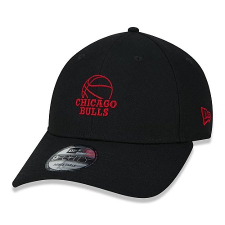 Boné New Era Chicago Bulls 940 Game Ball Aba Curva Preto