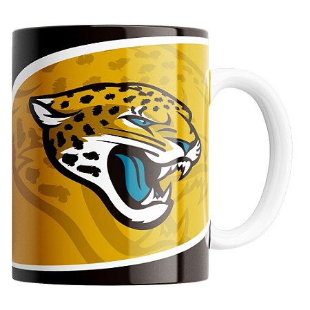 Caneca NFL  Jacksonville Jaguars de Porcelana 325ml