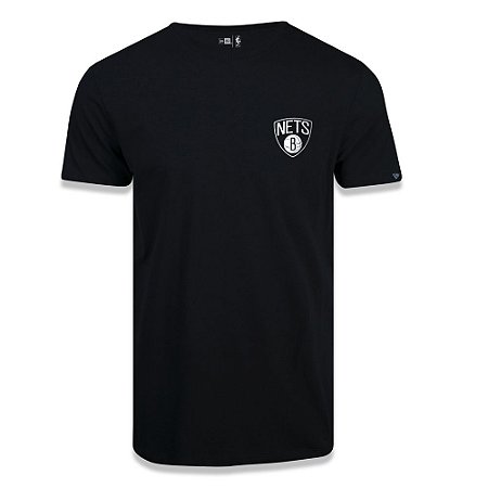 Camiseta New Era Brooklyn Nets NBA Black Pack Preto