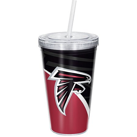Copo Com Canudo Luxo NFL Atlanta Falcons