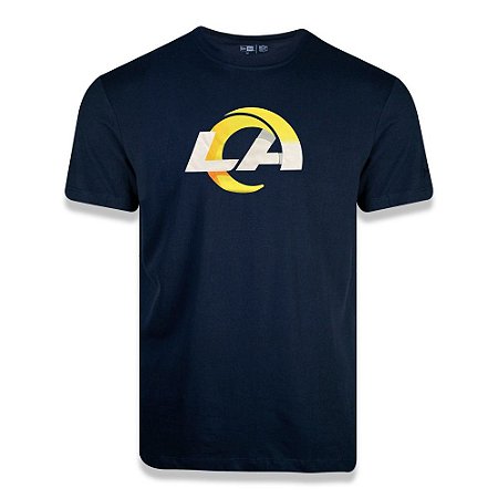 Camiseta New Era Los Angeles Rams Logo Time Azul Marinho