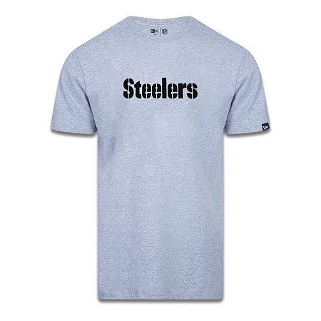 Camiseta New Era Pittsburgh Steelers Military Basic Cinza