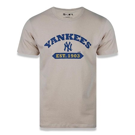 Camiseta New Era New York Yankees MLB College Rounded Kaki