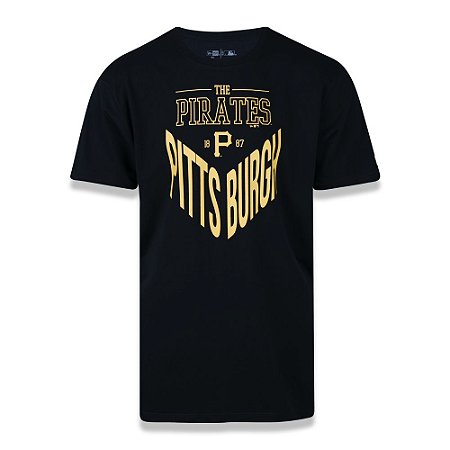 Camiseta New Era Pittsburgh Pirates MLB College Book Preto