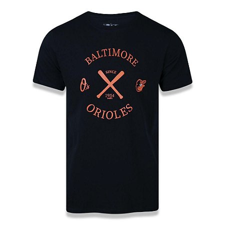 Camiseta New Era Baltimore Orioles MLB College Bat Preto