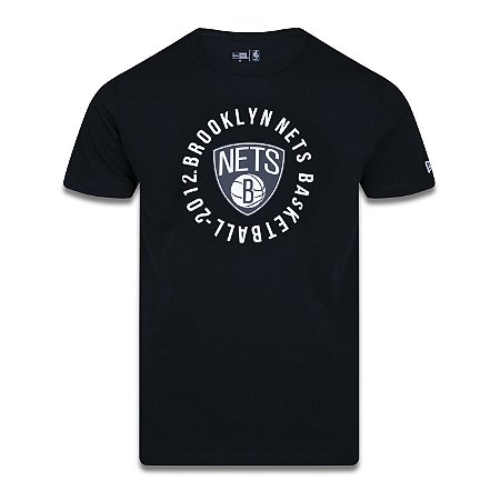 Camiseta New Era Brooklyn Nets NBA Team Circle Preto