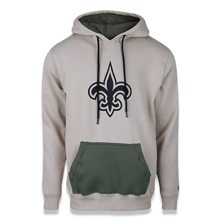 Moletom New Era New Orleans Saints NFL Canguru Military Kaki