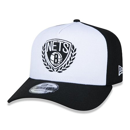 Boné New Era Brooklyn Nets NBA 940 A-Frame White Panel Preto