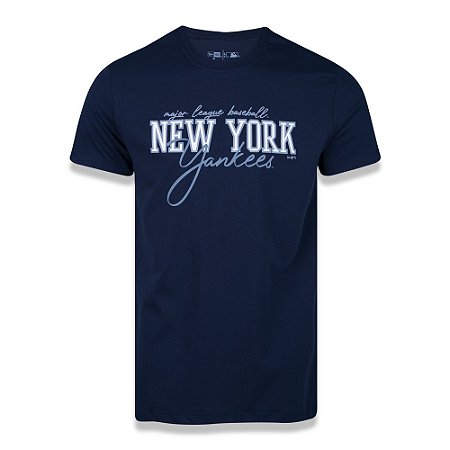 Camiseta New Era New York Yankees MLB Handwriting Azul