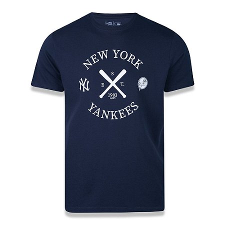 Camiseta New Era New York Yankees MLB College Bat Azul