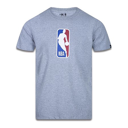 Camiseta New Era NBA Basic Logoman Cinza