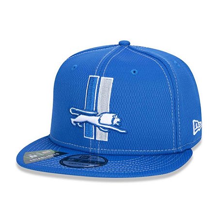 Boné New Era Detroit Lions NFL 950 Sideline Road Retro Azul