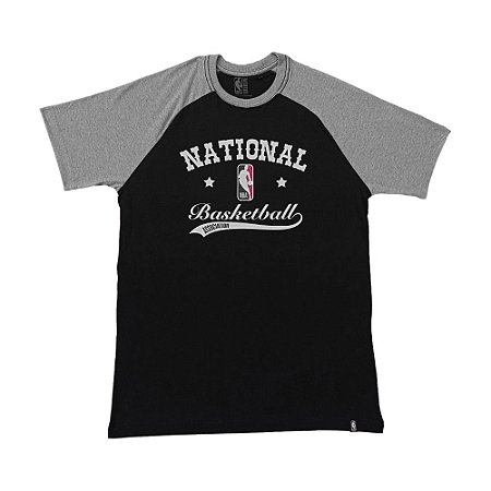 Camiseta NBA Logo Estampada Preto