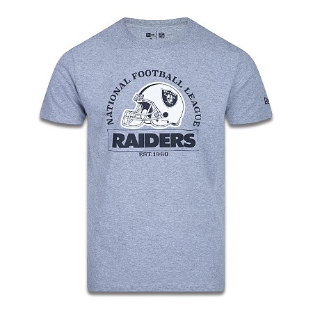 Camiseta New Era Las Vegas Raiders NFL Helmet Cinza