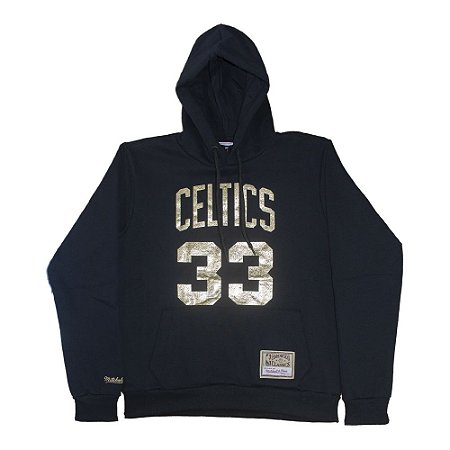 Moletom Canguru M&N Boston Celtics NBA Fechado Preto