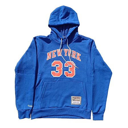 Moletom Canguru M&N New York Knicks NBA Fechado Ewing 33