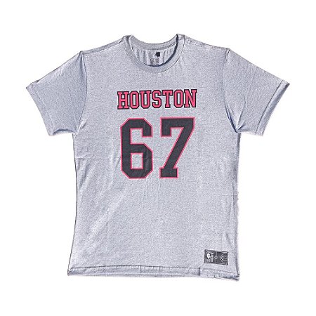 Camiseta NBA Houston Rockets Estampada 67 Cinza