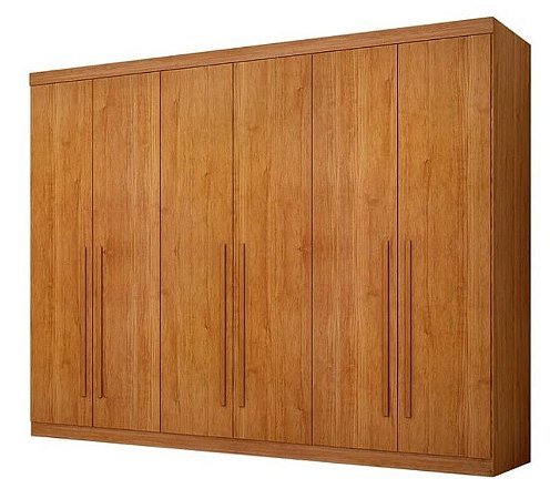 Guarda Roupa  6 Portas Valverde Gramado Freijó Cinamomo
