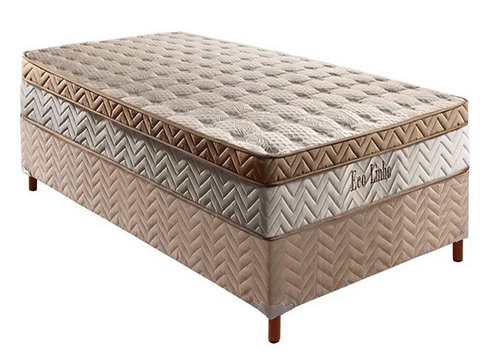 Cama Box Solteiro Paropas Eco Linho 88x188