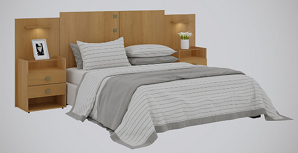 Cabeceira Cama Box Casal Rubi Cinamomo 1.40m a 1.60m