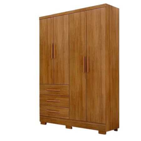 Guarda Roupa Novo Horizonte 4 Portas Encant Cumaru