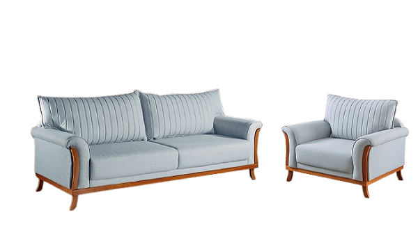 Conjunto Estofado Louise Sofá 4 Lugares e Poltrona