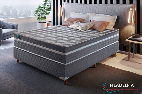 Cama Box Casal Bom Descanso Filadelfia Quenn 1.58
