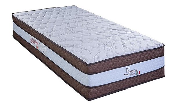 Colchão Solteiro Legacy White Paropas Molas 88x188x28