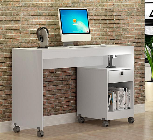 Mesa Computador Valdemoveis Giga Branco
