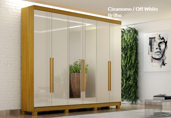Guarda Roupa 6 Portas 871 Cinamomo OFF 2.00m