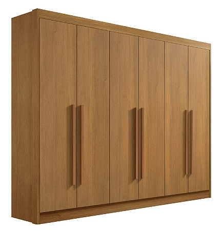 Guarda Roupa 6 Portas 878 Castanho 2.78m