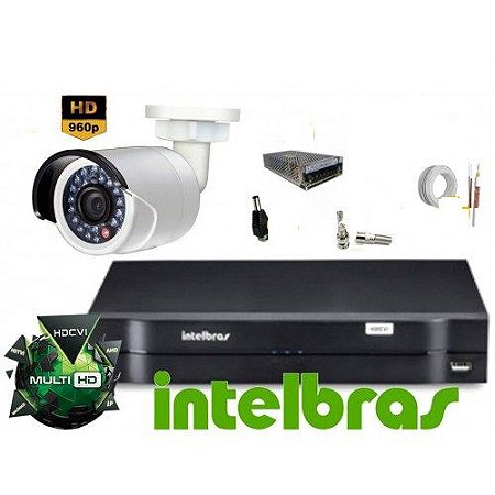 Kit Intelbrás  01 DVR MHDX 1208 + 01 Câmera VHD 1010  + Acessórios