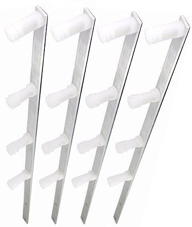 HASTE BARRA CHATA 4 ISOLADORES KIT COM 10 UNIDADES