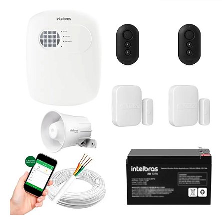 Kit Alarme Residencial Intelbrás ANM 24 NET + 02 Sensores magnéticos s/ fio