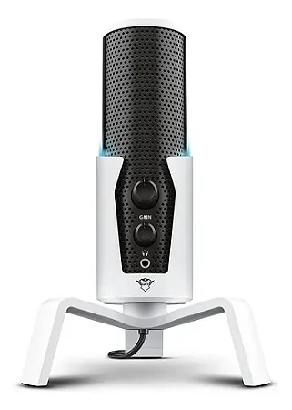 Microfone Usb 4 Em 1 Para Streaming De Gxt 258w Fyru White Color