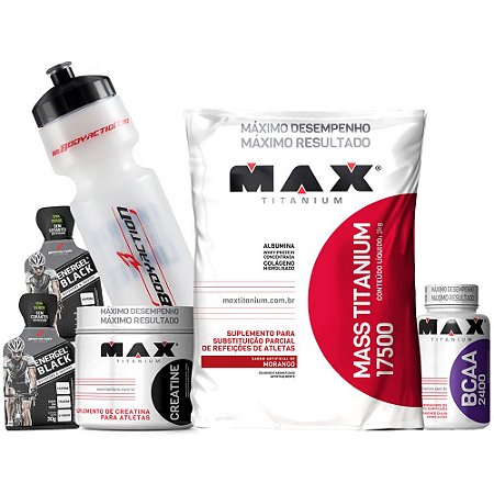 Kit Ganho de Massa Muscular Top - Max Titanium - Loja de Suplementos - Bogos