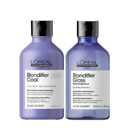 Kit L'Oréal Blondifier Shampoos (Cool + Gloss)