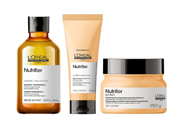 Kit L'Oréal Nutrifier - Shampoo, Condicionador e Máscara