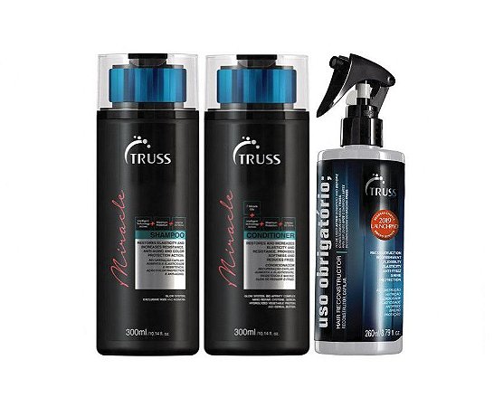 Kit Truss Miracle - Shampoo + Condicionador + Uso Obrigatório