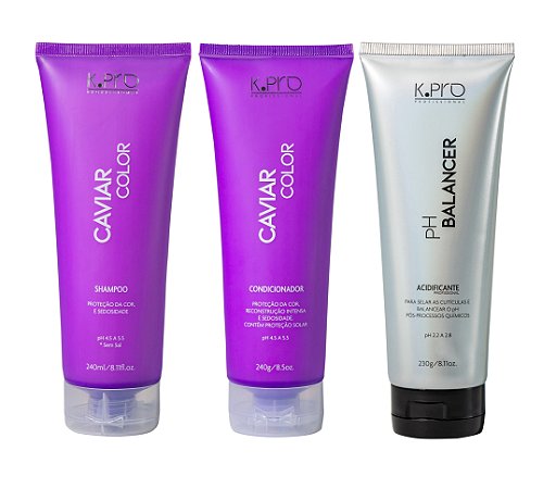 Kit K.Pro Caviar - Shampoo + Condicionador + PH Balancer