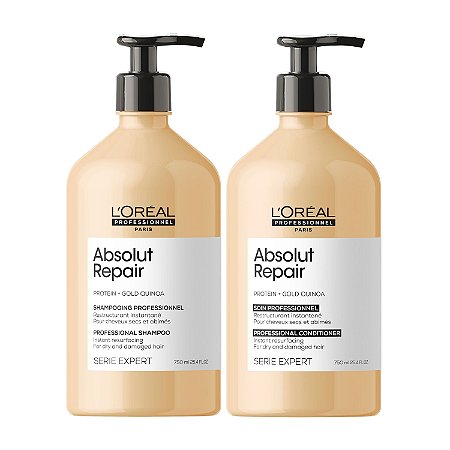 Kit L'Oréal Gold Quinoa - Shampoo e Condicionador 750ml