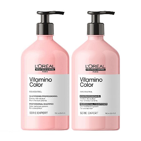 Kit L'Oréal Vitamino Color - Shampoo e Condicionador 750ml