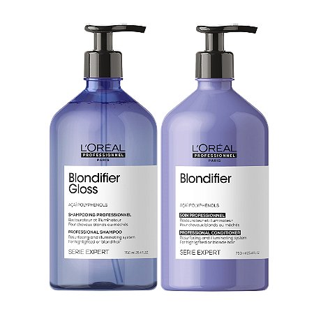 Kit L'Oréal Blondifier Gloss - Shampoo e Condicionador 750ml