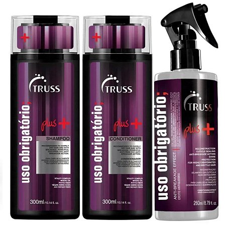 Kit Truss Uso Obrigatório Plus+ - Shampoo + Condicionador + Uso Obrigatório
