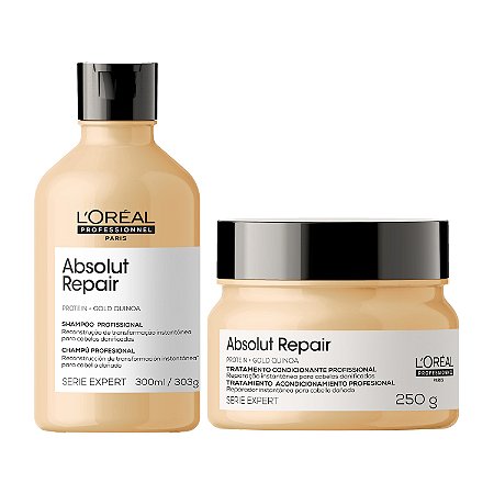 Kit L'Oréal Gold Quinoa - Shampoo e Máscara
