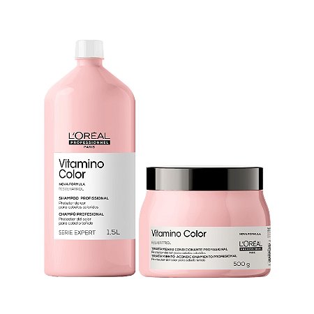 Kit L'Oréal Vitamino Color - Shampoo e Máscara Grande
