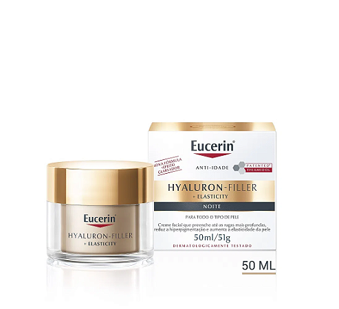 Eucerin Hyaluron-Filler Elasticity - Creme Antirrugas Facial Noite 50g